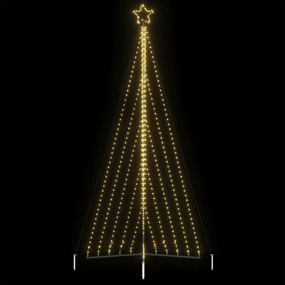 vidaXL LED vianočný stromček 570 LED teplá biela 399 cm