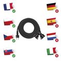Predlžovací kábel EMOS P0602 spojka 15m / 2 zásuvky / čierny / guma / 230 V / 1,5 mm2