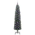 vidaXL Umelý vianočný stromček Zelená 180 cm PVC, oceľ a plast