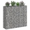 vidaXL Gabiónová vyvýšená posteľ 2 ks 170 x 50 x 150 cm Strieborná