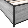 vidaXL Posteľný rám sivý sonoma 150x200 cm kompozitné drevo a kov