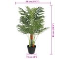 vidaXL Umelá palma s 3 kmeňmi zelená 80 cm PP