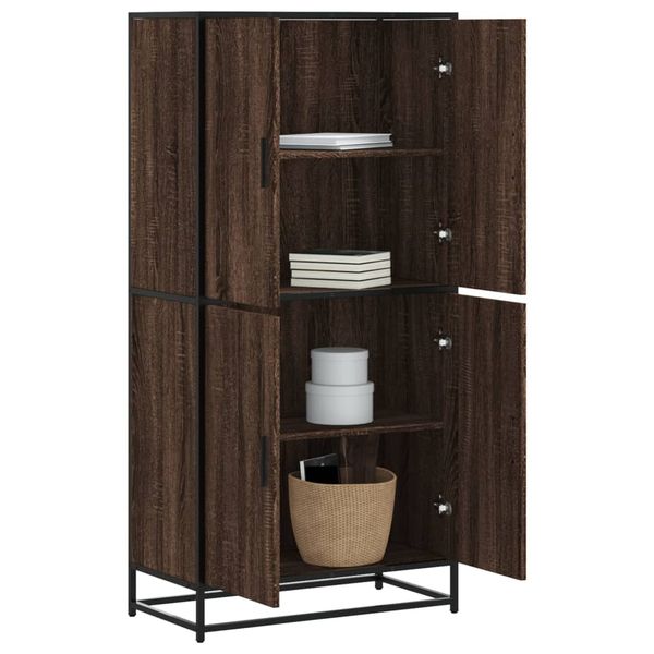vidaXL Vysoká skrinka hnedý dub 68x35x139 cm kompozitné drevo