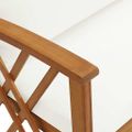 vidaXL Záhradná lavička s podložkami 119 cm akáciový masív