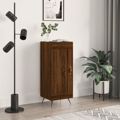 vidaXL Komoda hnedý dub 34,5x34x90 cm spracované drevo