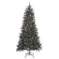 vidaXL Umelý vianočný stromček Zelená 240 cm PVC, plast a oceľ