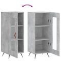vidaXL Komoda betónovo sivá 34,5x34x90 cm spracované drevo