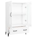 vidaXL Vysoká skrinka biela 70x31x115 cm spracované drevo