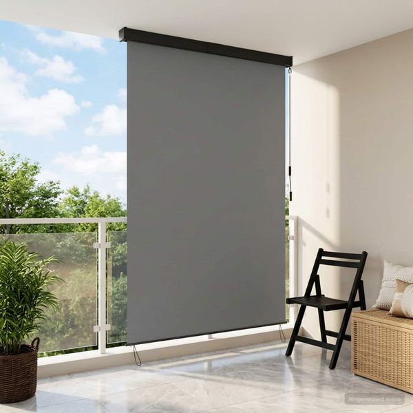 vidaXL Roleta Svetlosivá 180 x 250 cm Textil a hliník