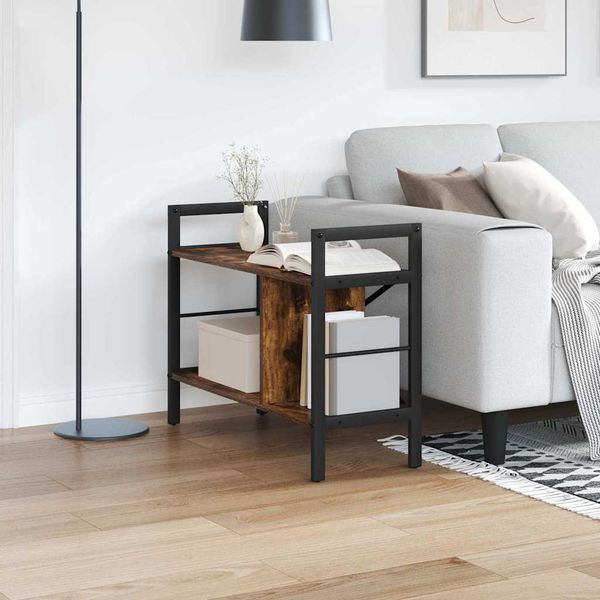 vidaXL Regál na knihy Dymová dub 75 x 30 x 58,5 cm Kompozitné drevo