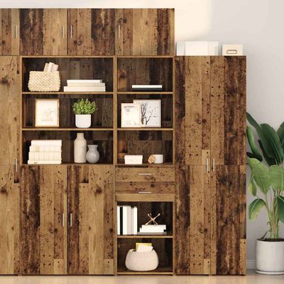 vidaXL Highboard Staré drevo 50 x 42,5 x 225 cm Kompozitné drevo