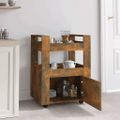 vidaXL Kuchynský vozík dymový dub 60x45x80 cm spracované drevo