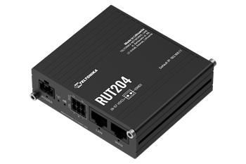 Teltonika LTE Cat 4 Industrial Can Bus - RUT204 LTE router, CAN Bus, LTE Cat 4, GNSS, Wi-Fi 4, Dual SIM, PoE-in, RS232, RutOS, priemyselný