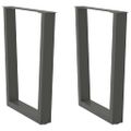 vidaXL Nohy k jedálenskému stolu v tvare V, 2 ks, antracitové, 70 x (72 – 73,3) cm, oceľ