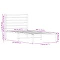 vidaXL Kovový rám postele s čelom čierny 107x203 cm