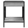 vidaXL Konferenčný stolík s nekonečnými LED sivý sonoma 40x40x49 cm