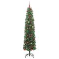 vidaXL Umelý vianočný stromček Zelená 240 cm PVC, oceľ a plast