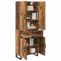 vidaXL Highboard 2 ks Staré drevo 69,5 x 34 x 180 cm
