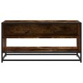 vidaXL TV skrinka dymový dub 91x40x46 cm kompozitné drevo a kov