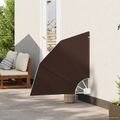 vidaXL Záclona na balkónové súkromie 115 x 115 cm Polyester Hnedá