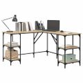 vidaXL Stôl dub sonoma 139x139x75 cm kompozitné drevo