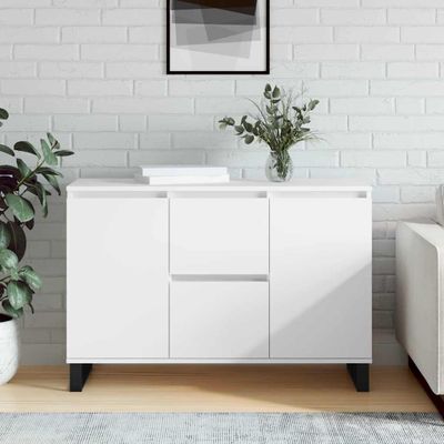 vidaXL Komoda, biela 101,5x35x70 cm, kompozitné drevo