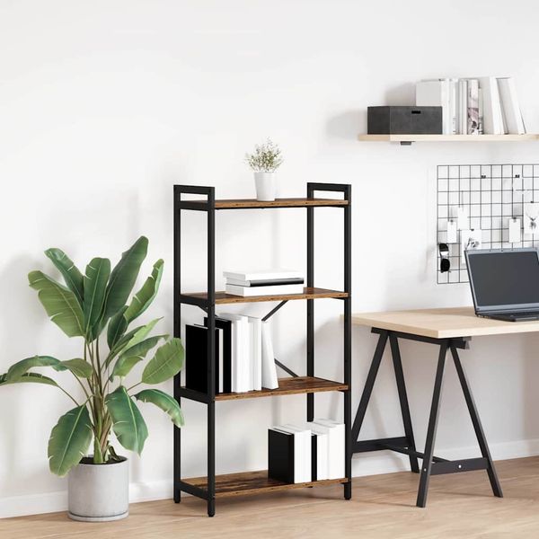 vidaXL Regál na knihy Staré drevo 60 x 30 x 120 cm Kompozitné drevo