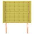 vidaXL Čelo postele so záhybmi zelené 83x16x118/128 cm látka