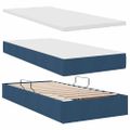 vidaXL Postel s úložným prostorem a matrací Modrá 90 x 200 cm Zamat