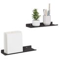 vidaXL Závesná polica 2 ks Čierny 30 x 9 x 2,5 cm Oceľ