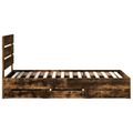vidaXL Rám postele Dymová dub 75 x 190 cm Inžinierske drevo