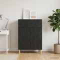 vidaXL Servírovacia skriňa Čierna 66 x 34,5 x 90 cm Kompozitné drevo