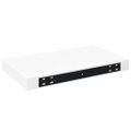 vidaXL Plávajúce nástenné police 4 ks, lesklé biele 40x23,5x3,8 cm, MDF
