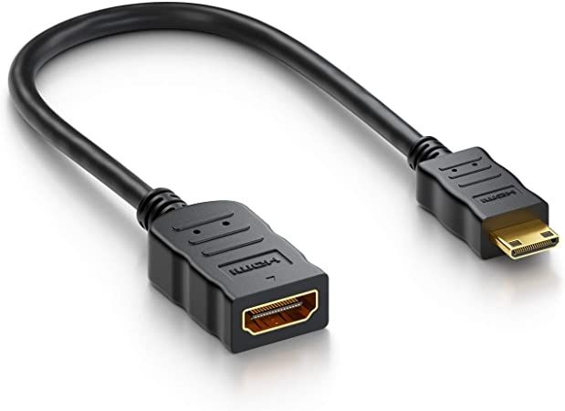 PromiumCord Flexi adaptér HDMI Typ A samica - mini HDMI Typ C samec pre ohybné zapojenie