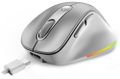 GENIUS Ergo 9000S Pro Silver/ duální Bluetooth + 2,4GHz/ 2400 dpi/ bezdrátová/ 6tlačítková/ dobíjecí/ RGB/ stříbrná Myš, bezdrátová, optická, 2400DPI, 6 tlacítek, Bluetooth, 2,4GHz, USB-C nabíjení, tichá, 7barevné podsvícení, stríbrná