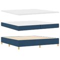 vidaXL Posteľ s pružinovým rámom Modrá 200 x 200 cm látka