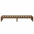 vidaXL Posteľný rám medový drevený masív 75x190cm malé jednolôžko