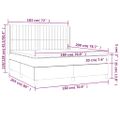 vidaXL Posteľný rám boxsping s matracom a LED ružový 180x200 cm zamat