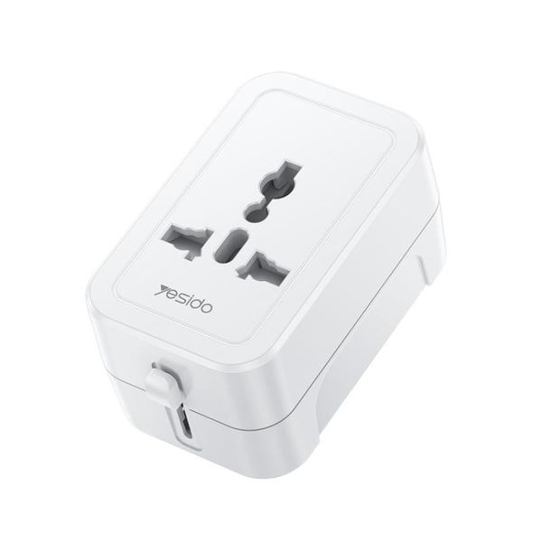 Yesido MC32 universal adapter uk/eu/us/aus max 6A white