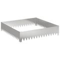 vidaXL Obrubník trávnika 4 ks 100 x 100 x 20 cm Oceľ Strieborná
