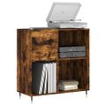 vidaXL Skrinka na platne dymový dub 84,5x38x48 cm kompozitné drevo