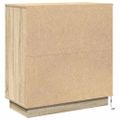 vidaXL Nočný stolík Sonoma dub 71 x 34,5 x 75 cm Kompozitné drevo