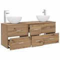 vidaXL Set kabinetov do kúpeľne 3 ks Dub artisan 49,5 x 35 x 63 cm