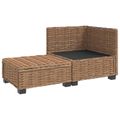 vidaXL 2 ks Ratanový lounge set s vankúšmi GENDT Prírodný ratan