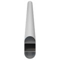 vidaXL Tyč do skrine 2 ks Strieborná 371,5 x 15 x 29 mm