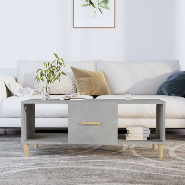 vidaXL Konferenčný stolík betónovo sivý 102x50x40 cm kompozitné drevo