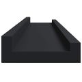 vidaXL Poličky na zarámované obrázky 2 ks čierne 80x9x3 cm MDF