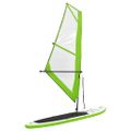 vidaXL Nafukovací Stand up paddleboard s plachtou, zeleno biely