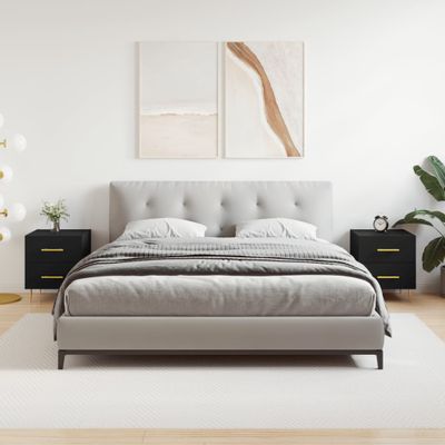 vidaXL Nočné stolíky 2 ks čierne 40x35x47,5 cm kompozitné drevo