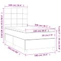 vidaXL Boxspring posteľ s matracom modrá 100x200 cm látka